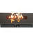 42" Smoked Glass Metal Rectangle Fire Pit-146630692-146630713