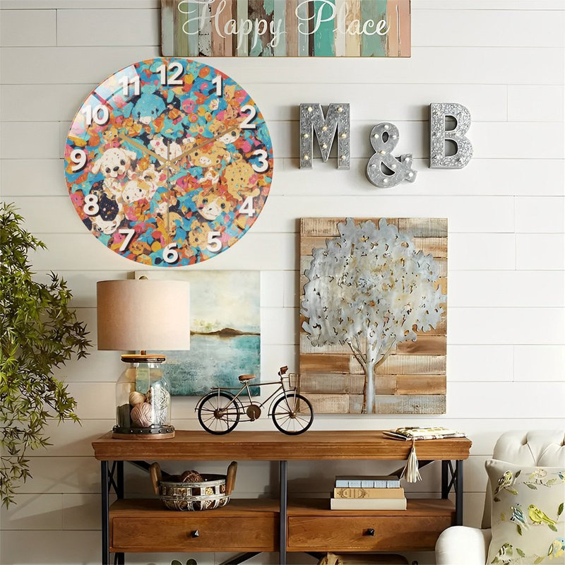 Horloge murale avec horloge murale 12 po