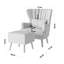 Kiro Upholstered Wingback Chair with Footstool-38292152