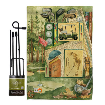 Double Sided 18.5'' H x 13'' W Polyester Flag Set