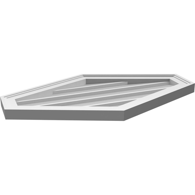 Ventilé vertical à pignon vertical en uréthane 5/12, H 18 po x l 30 po x P 1,5 po