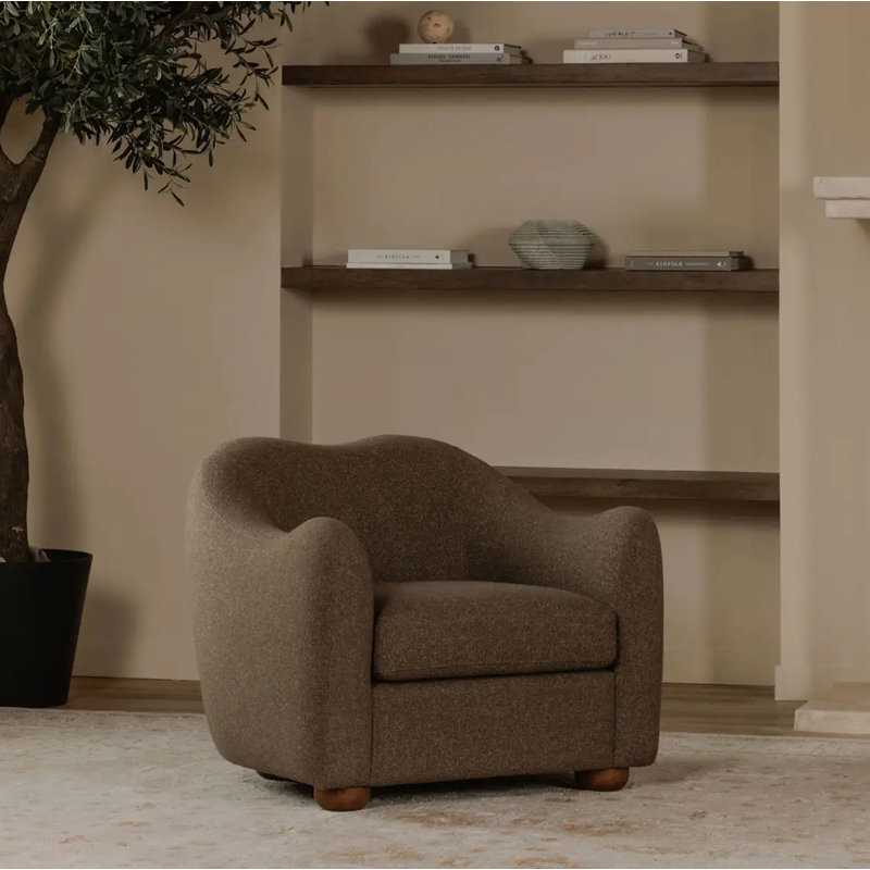 Elwood Accent Chair, Espresso Performance Fabric