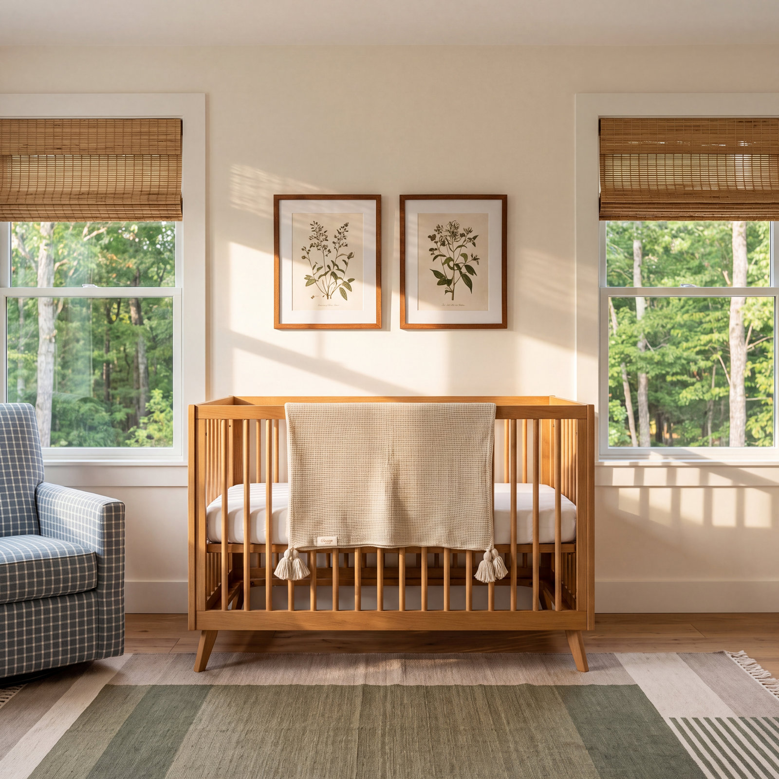 Cotton and Cashmere Baby Blanket, Beige