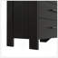 Commode double, quatre pieds, 6 tiroirs, plateau supérieur, noir-1911720538