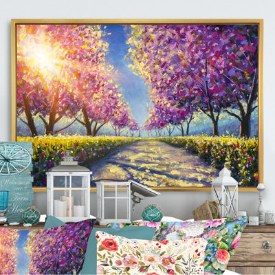 «Walking Path To Chetty Blossomig», reproduction sur toile flottante