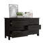 Commode double 6 tiroirs, quatre pieds, plateau supérieur - noir-1078921163