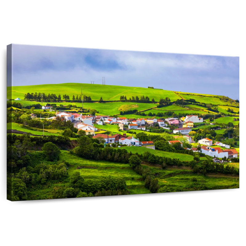 Vue aérienne des Açores d'Alvord, H 24 po x l 36 po