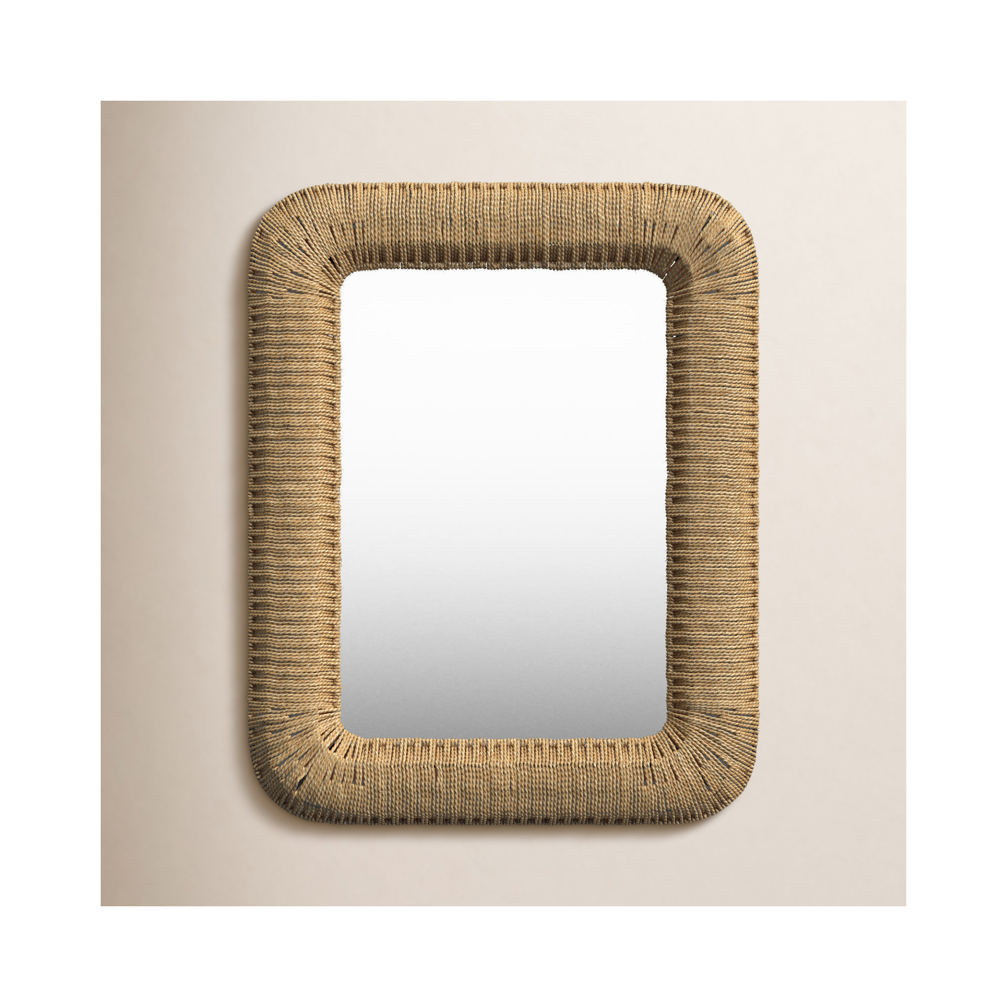 Cal Solid Wood Rectangle Wall Mirror