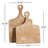 Jana Inlaid Wood Whitewash Cutting Boards, Set of 2