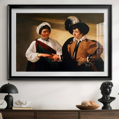 The Fortune Teller (Louvre Version)-Caravaggio-Framed - Matted and Framed Under Glass, Large Living Room Wall Art