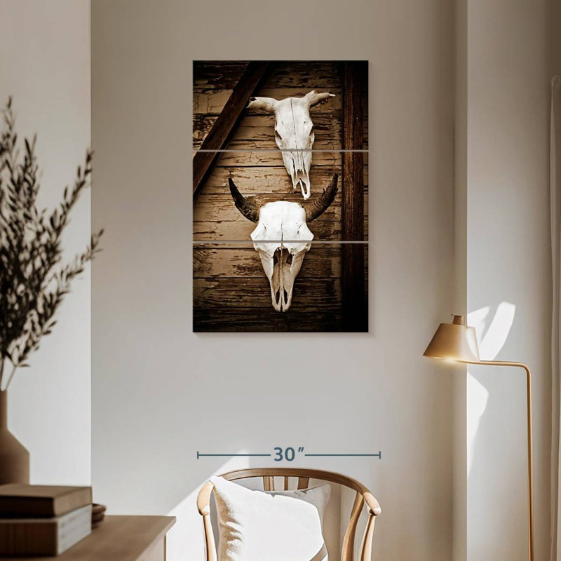 Lelar Western Cow Skull, 57" H x 36" W