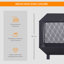 Square Steel Wood Burning Fire Pit, Outdoor Mesh Firepit Brazier with Lid, Log Grate, Poker, 44 x 44 x 40cm, Black