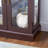 Lighted Glass Curio Display Cabinet,Display Cabinet,Glass Storage Cabinet Glass Wine Cabinet Wood Frame Toy Display-125465791-125465786