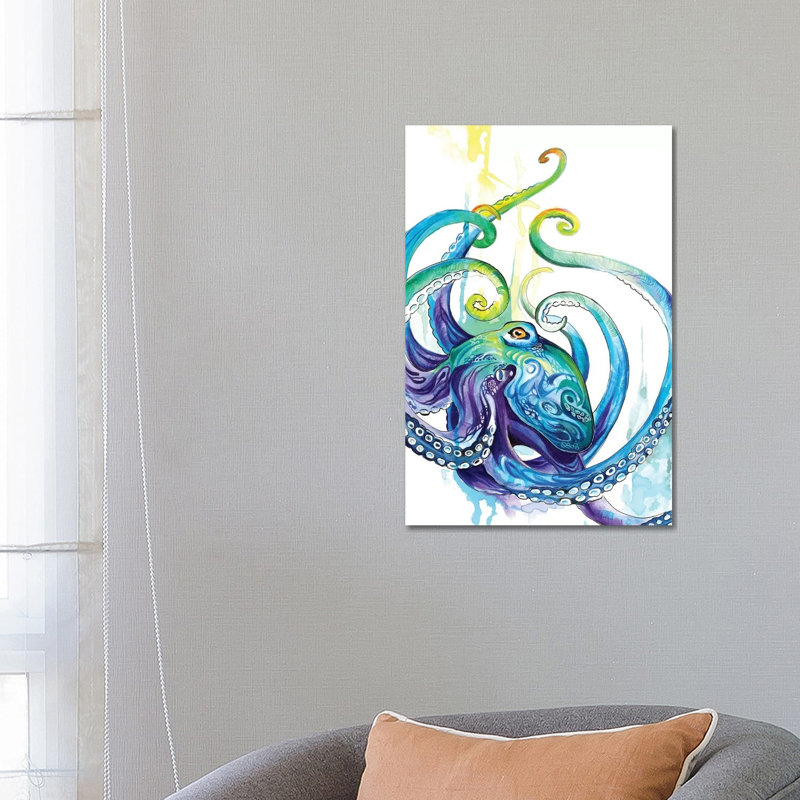 Octopus - Wrapped Canvas Painting, 66.04 cm H x 45.72 cm W x 1.91 cm D