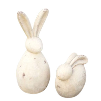 Wingrove Rabbit 2 Piece Statue Set