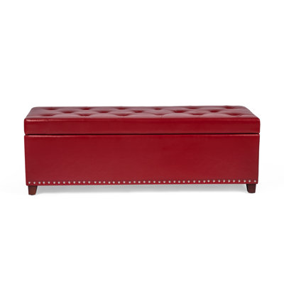 Rosaline Faux Leather Upholstered Storage Bench