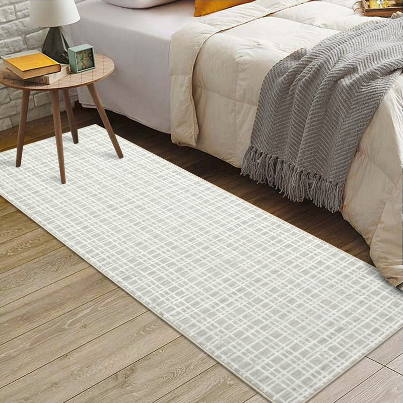 Indoor Modern Geometric Area Rug Washable Low Pile Soft Carpet for Home Decor, Runner 2' x 6'