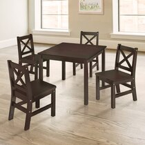 Buy  Basics Kids Solid Wood Table and 2 Chairs ,3 Piece Set