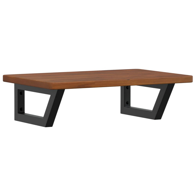 Bracket Shelf, 2.5cm H x 60cm W x 40cm D, Black/Dark Brown