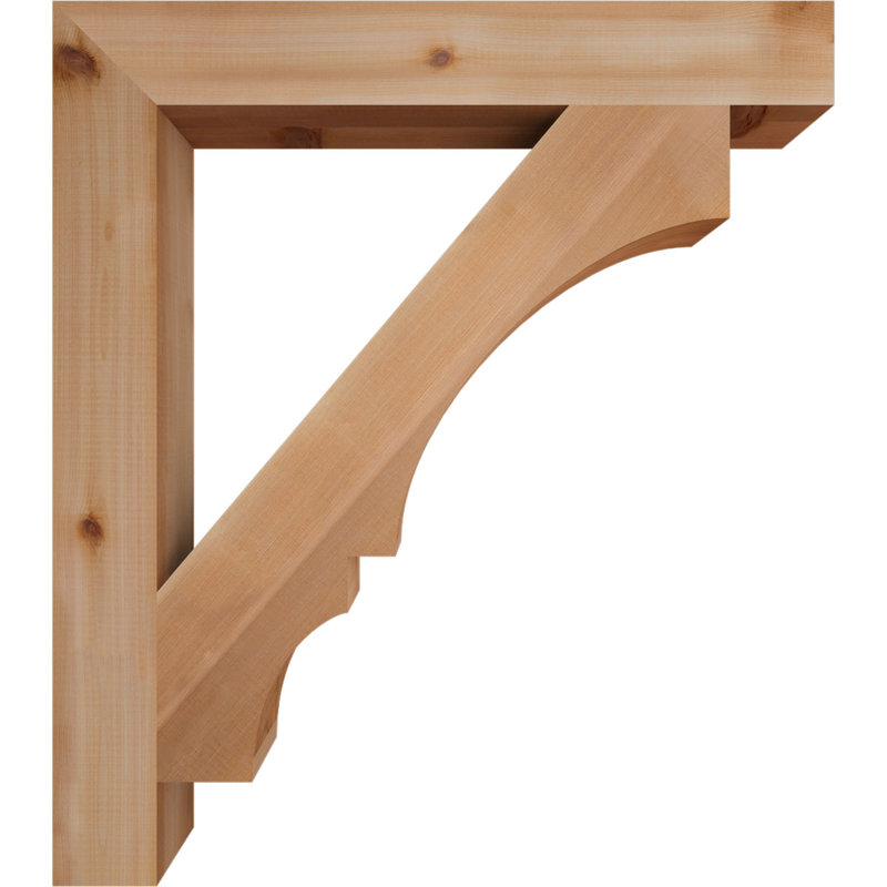 Support de bloc Balboa, L 3 1/2 po x P 30 po x H 34 po, Cèdre rouge de l'Ouest lisse
