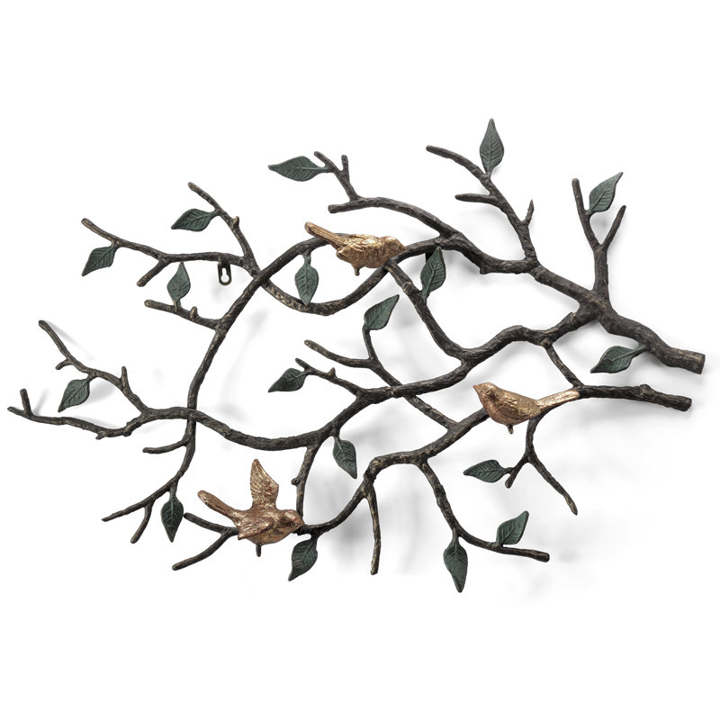 Golden Bird Trio Wall Hanging