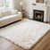 Soft Plush White Shag Area Rug, Modern Cozy Carpet for Living Room and Bedroom