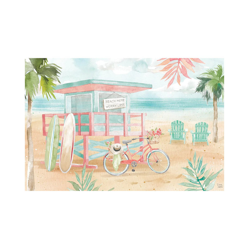 Surfs Up I by Dina June - Wrapped Canvas Painting, 20.32 cm H x 30.48 cm W