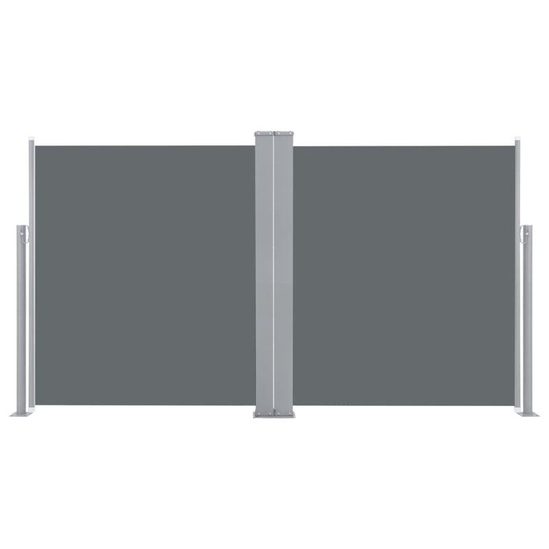 Dakota Fields 6cm W x 1.4cm D Fabric Cover Motorised Retractable Side Awning, Grey