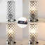 Lampe de table simple chromée / transparente 9,5 "avec USB