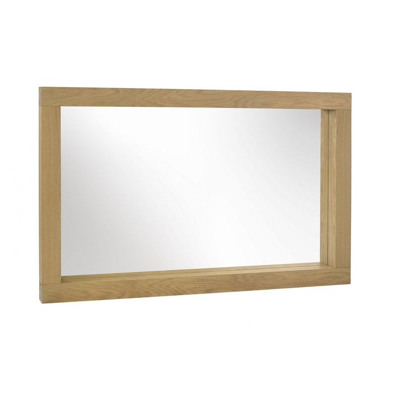 Bowenfels Wood Flat Wall Mirror, Light Oak