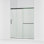 Porte de douche coulissante Elate, H 70-1 / 2 po x L 56-1 / 4 - 59-5 / 8 po, avec verre cristallin épais de 1/4 po