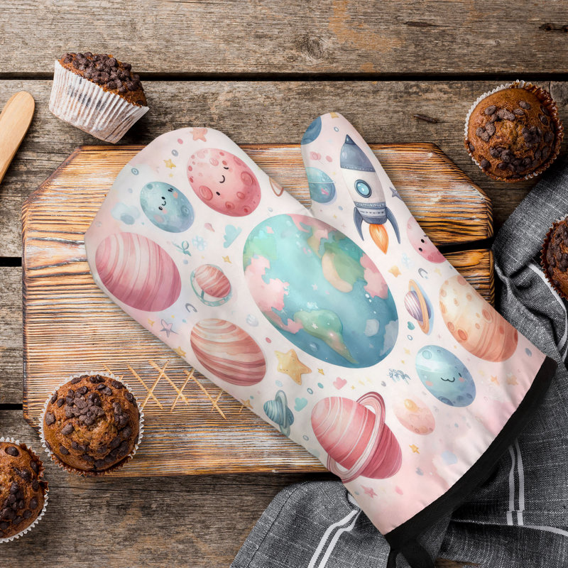 Celestial Orbit Oven Mitt Cotton Twill