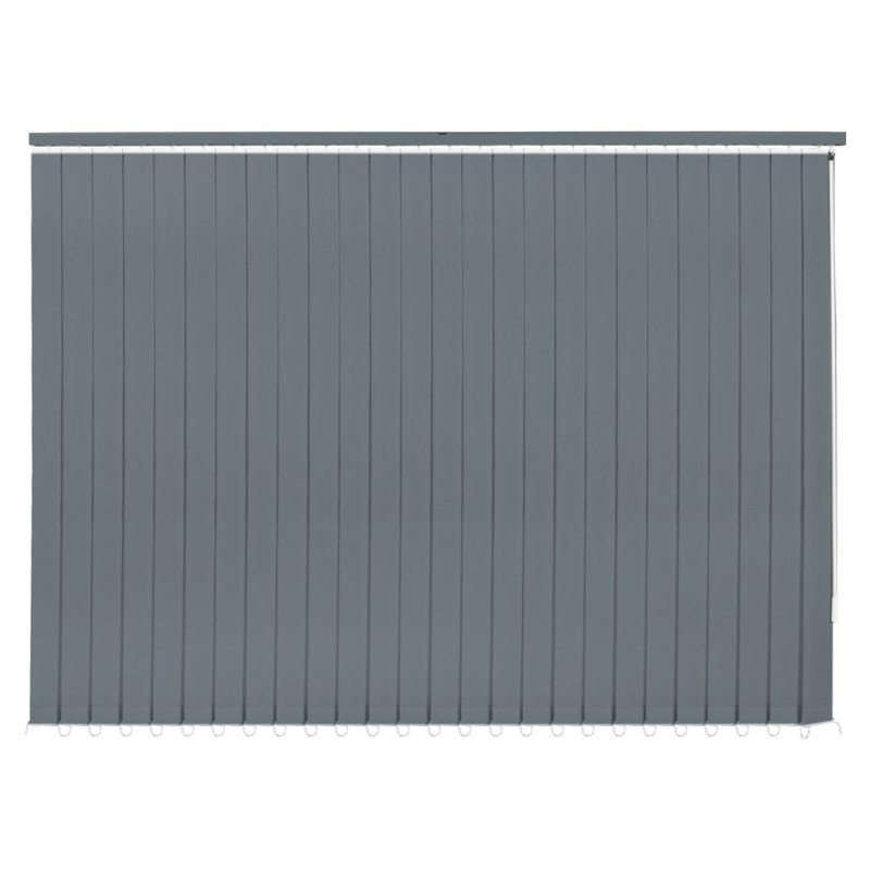 Room Darkening Vertical Blind, Grey, 180cm L x 120cm W