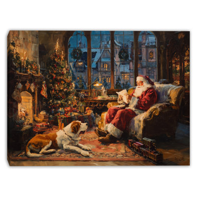"Santa lecture" par Window, art mural sur toile