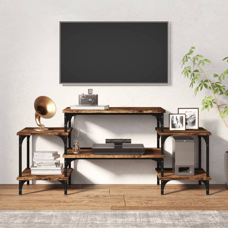 Skodak TV Stand for TVs up to 50", Brown/Black