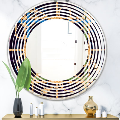 Miroir mural glam à motif chaîne wave trendy