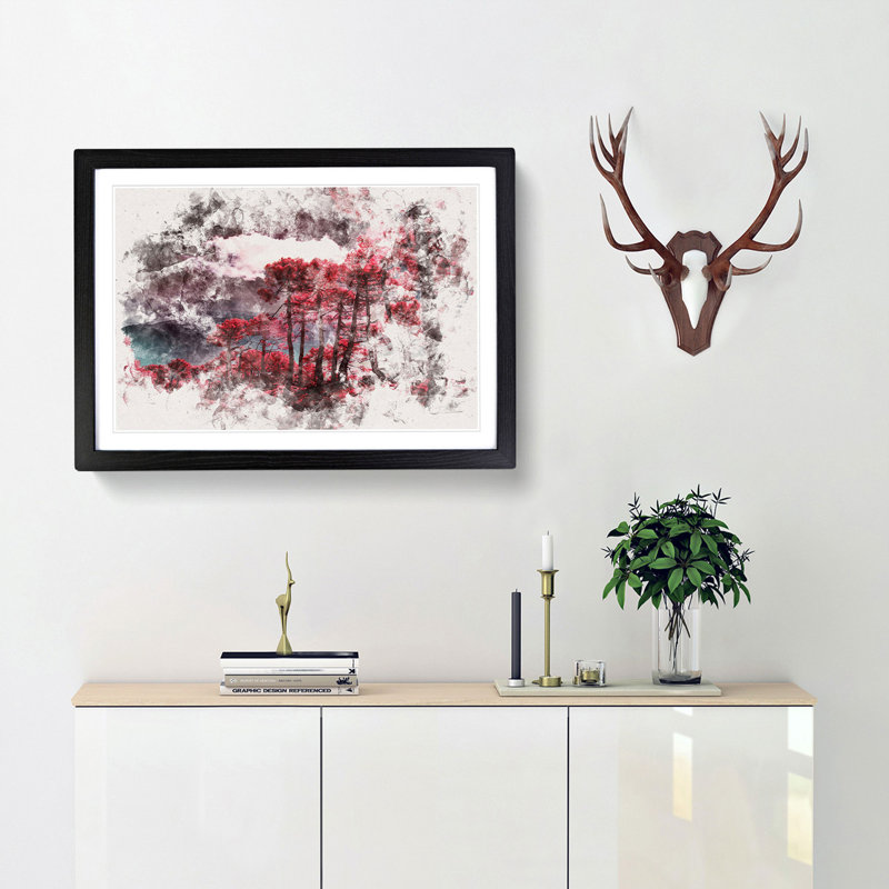 Plum Forest - Framed Print, Black Framed, 45cm H x 63cm W x 2cm D