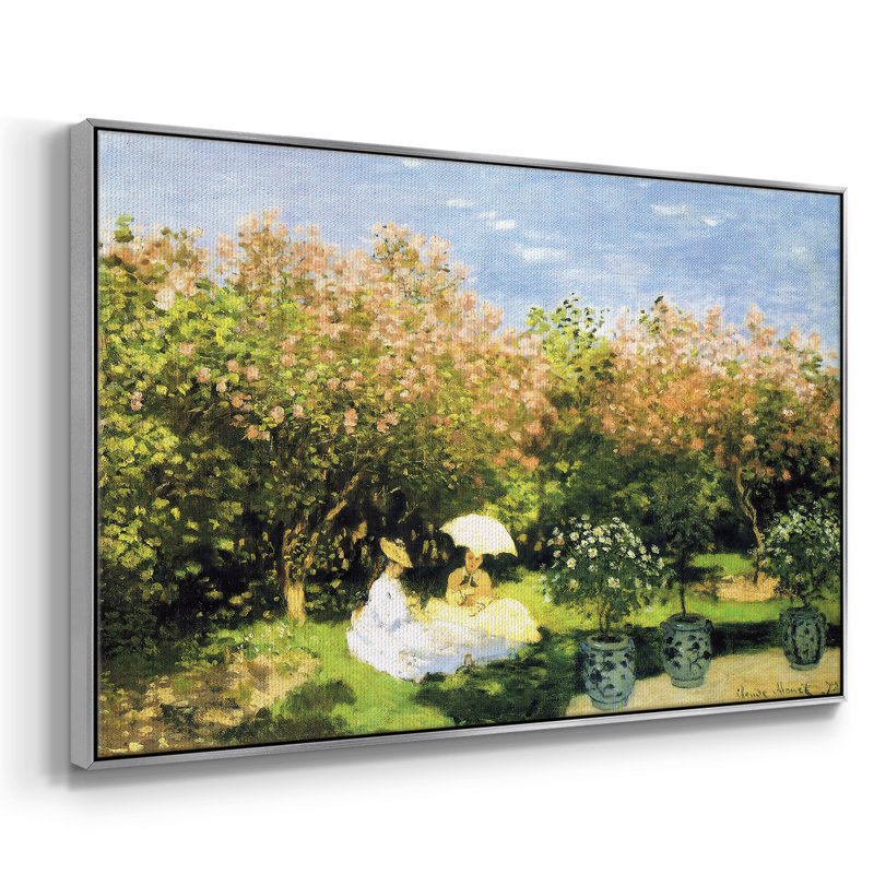 " The Garden, 1872 ", 25" H x 37" W x 2" D, Silver