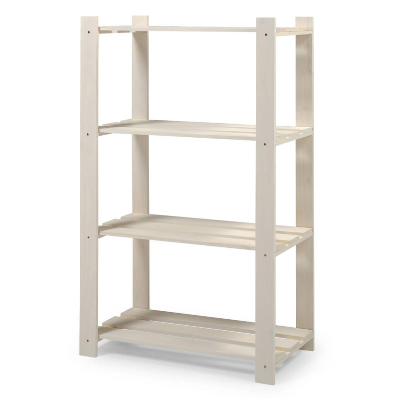 Nayleah 29.53'' W Solid Wood Shelving Unit, White