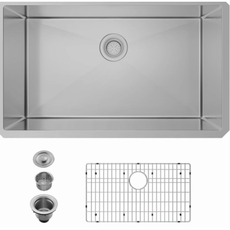 Évier de cuisine encastré en acier inoxydable 304