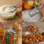 Ensemble de 3 cuillères à glace en métal - Cuillères en fonte d'aluminium pour boîtes, produits secs, nourriture pour animaux, bonbons, grains de café et maïs soufflé - ensemble de petites, moyennes et grandes tailles - Gadgets de cuisine par King