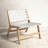 Rubberwood Outdoor Armless Lounge Chair