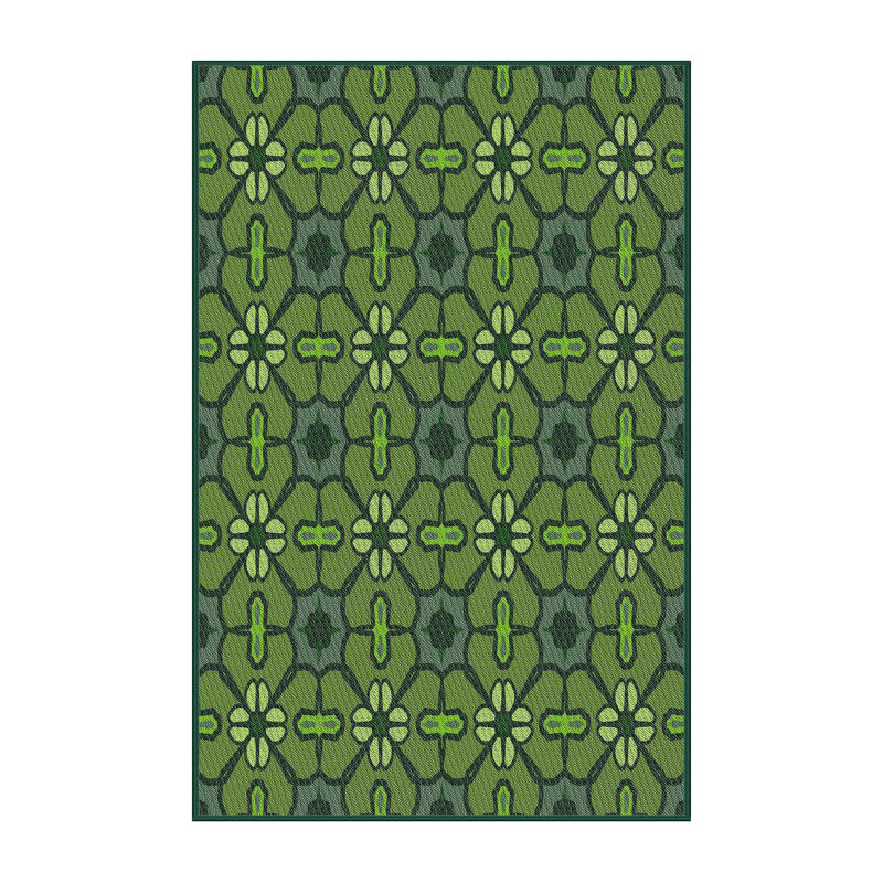 Geometric Indoor Rug, Rectangle 5' x 8'