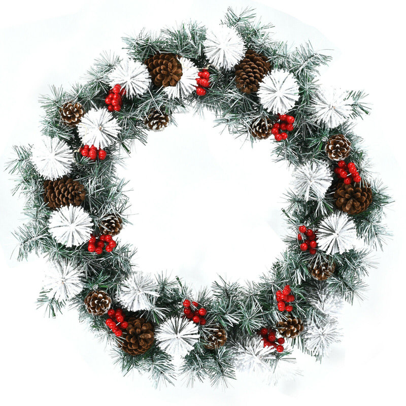Couronne de Noël illuminée 30 po