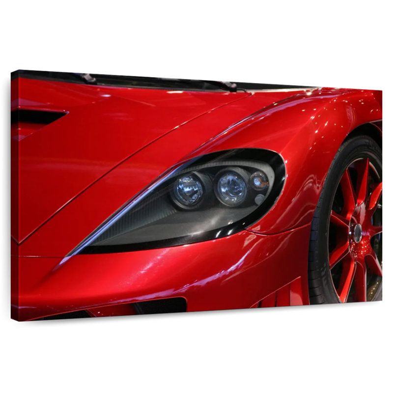 Voiture de sport rouge Mehar, H 8 po x l 12 po