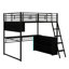 Lit mezzanine en métal avec bureau Aryela
