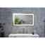 Miroir de salle de bain à DEL 40 po x 28 po - Brouillard, à intensité variable, 3 couleurs, à mémoire de forme, idéal pour les traitements de beauté