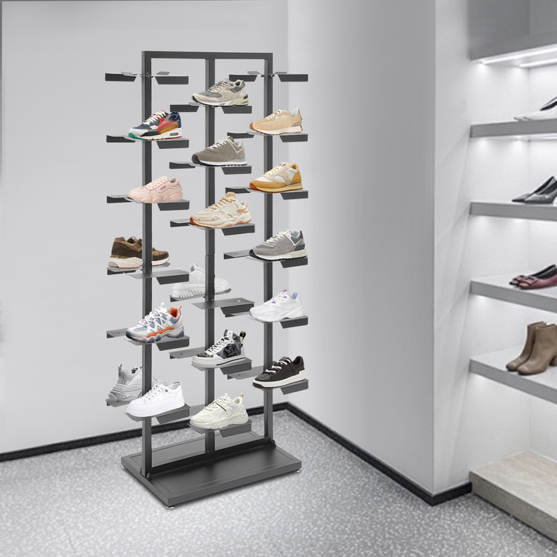 Support à chaussures (36 repose-chaussures), Noir