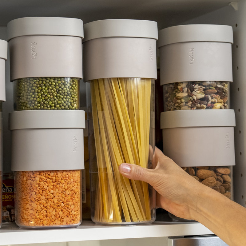 Lékué Flip Storage Food Container, Medium, Beige