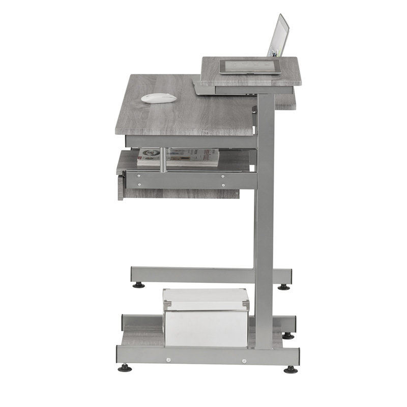 Bureau d'ordinateur complet, Gris